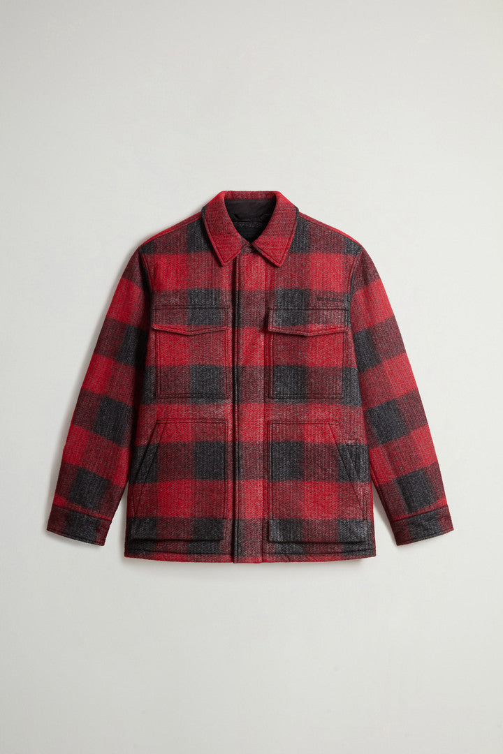 Overshirt in Italian Wool Blend with Checked Pattern by Todd Snyder