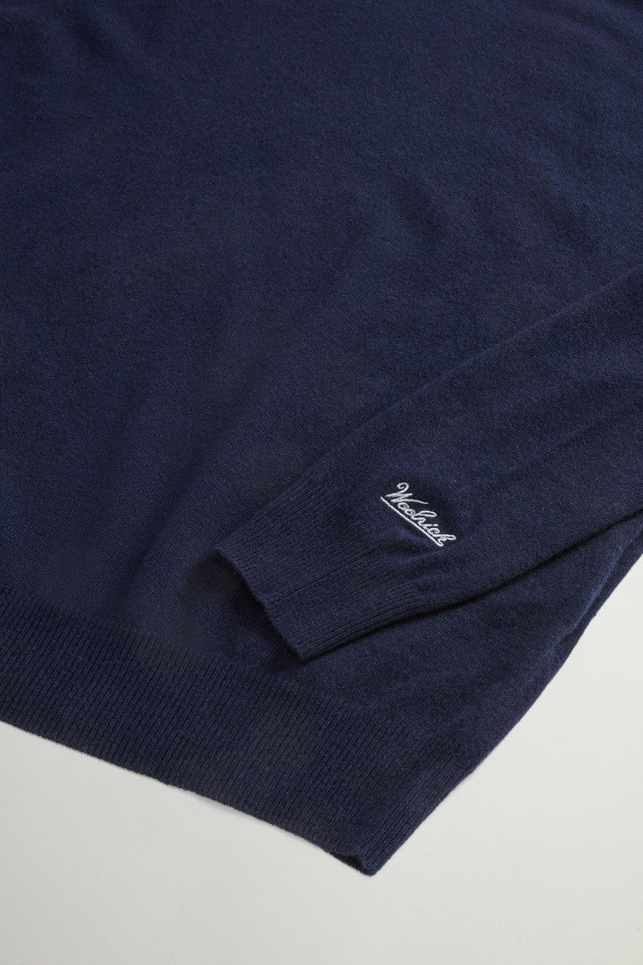 Pure Lambswool Turtleneck Sweater Melton Blue