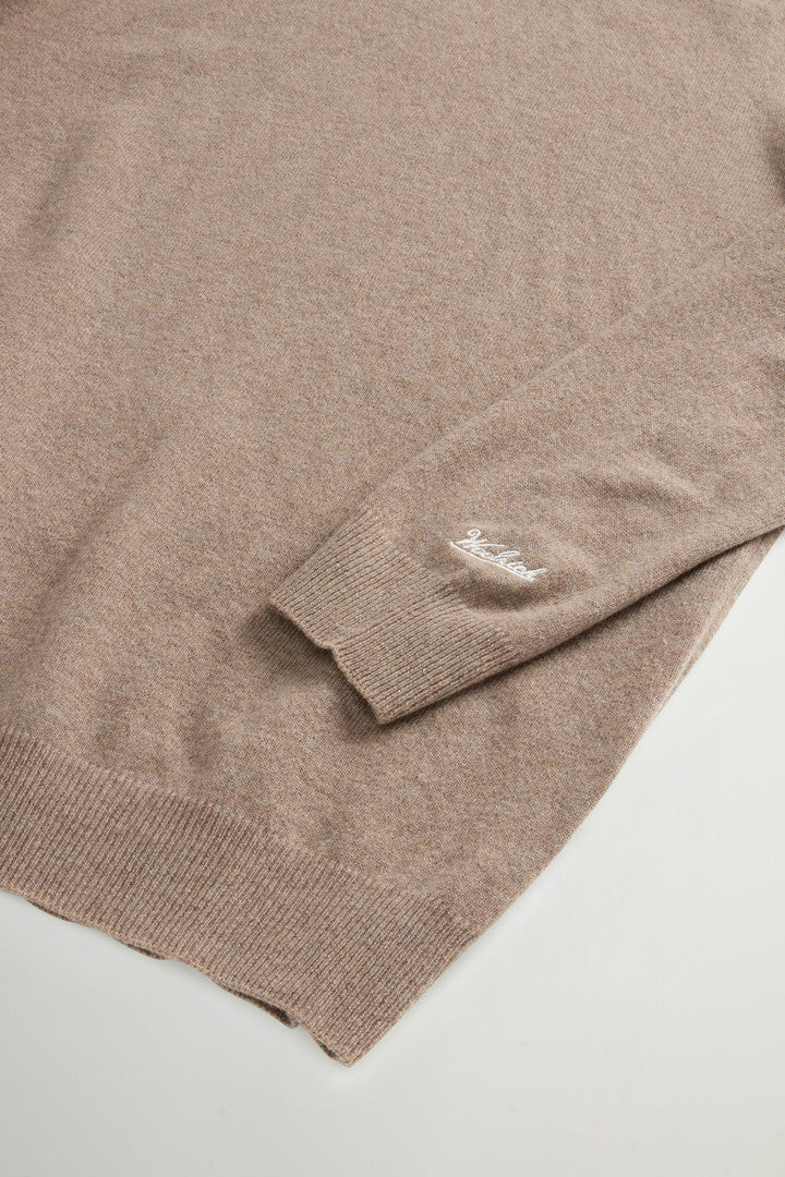 Pure Lambswool Turtleneck Sweater Mocha Meringue