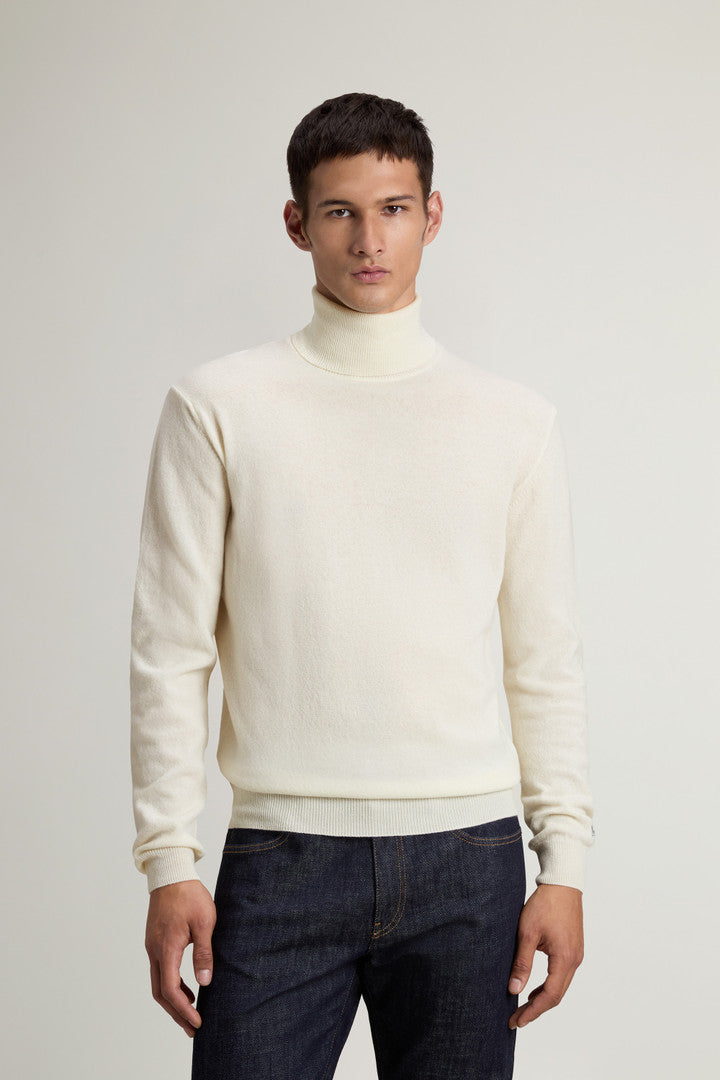 Pure Lambswool Turtleneck Sweater Milky Cream