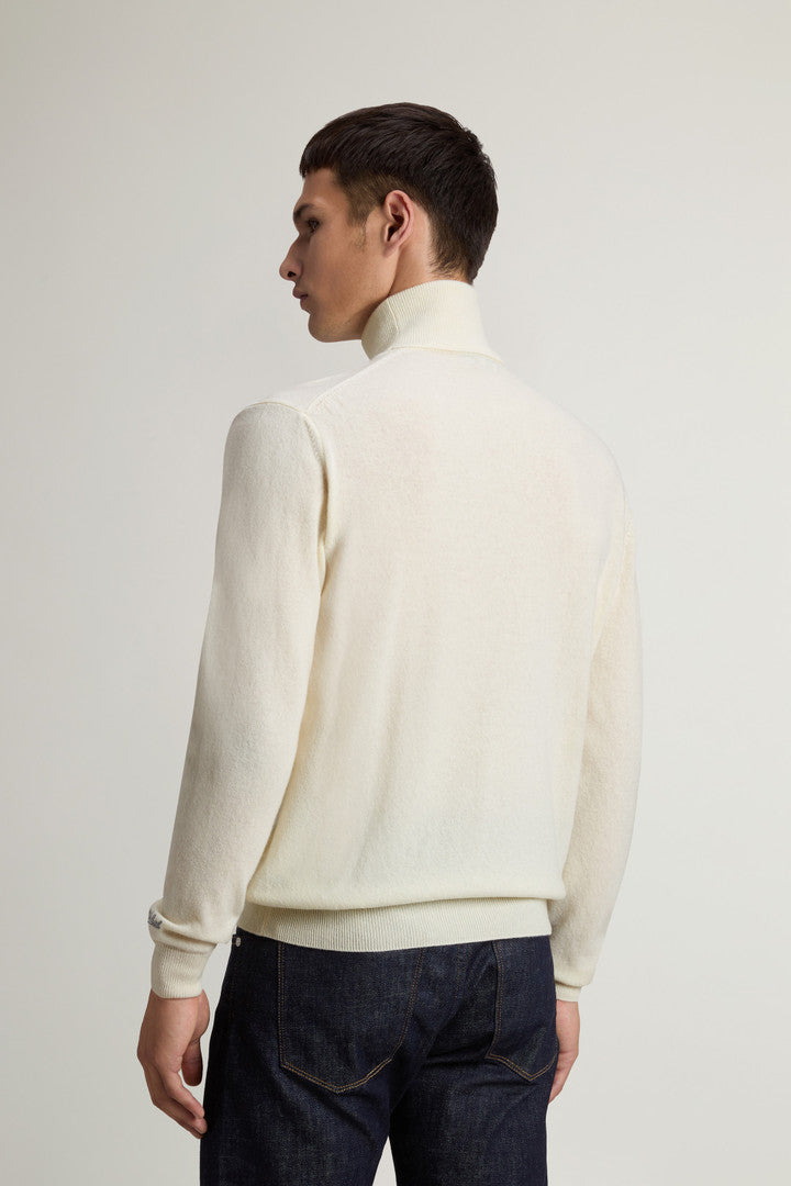 Pure Lambswool Turtleneck Sweater Milky Cream