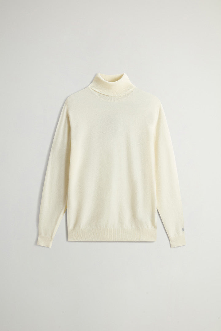 Pure Lambswool Turtleneck Sweater Milky Cream