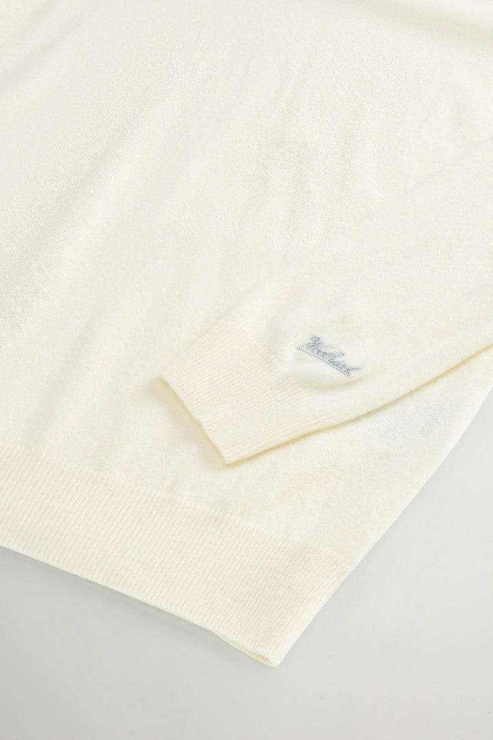 Pure Lambswool Turtleneck Sweater Milky Cream