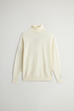 Pure Lambswool Turtleneck Sweater Milky Cream