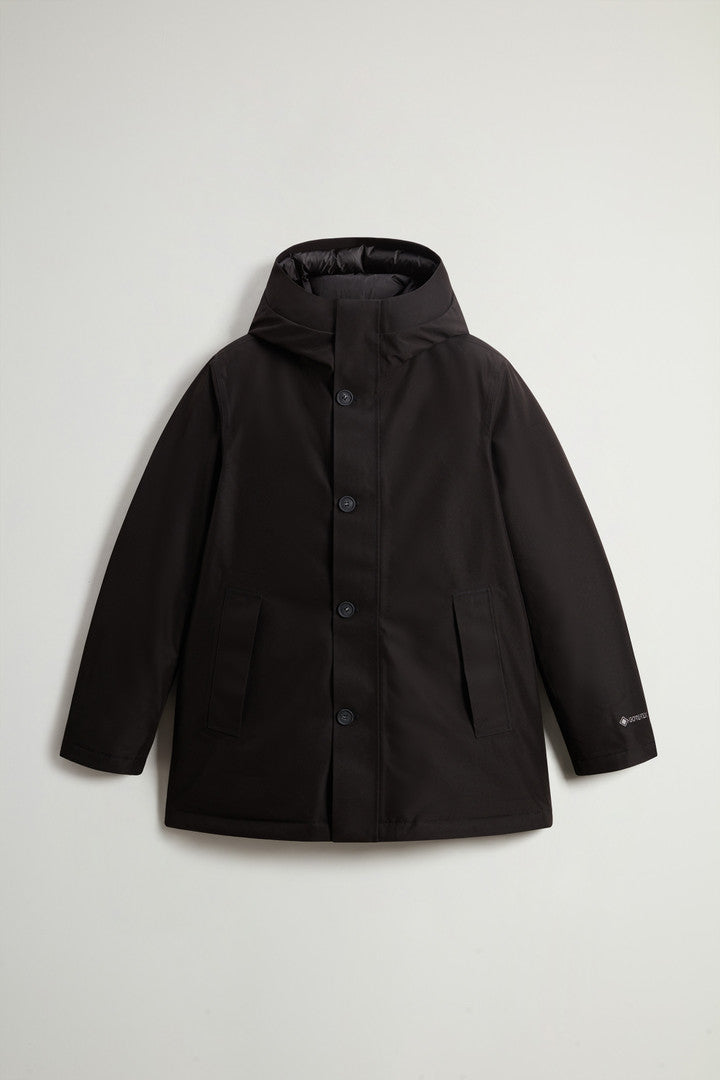 Waterproof Parka in Recycled Two-Layered GORE-TEX Fabric Black
