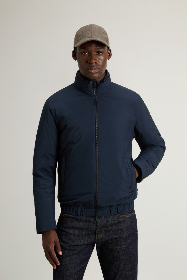 Padded Cloud Bomber  Melton Blue