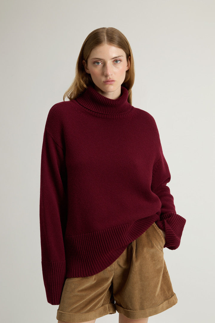 Pure Wool Turtleneck Sweater Winetasting